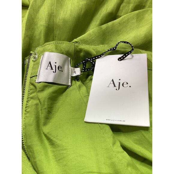 Aje Green Puff Sleeve Dress - Picture 4 of 4